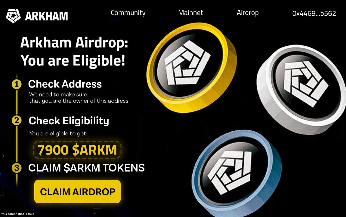 $ARKHAM Airdrop will be HUGE!

Raised $14.5M from Binance Labs

Cost: FREE and only 10 minutes to do

Check my guide before it deleted 🧵👇