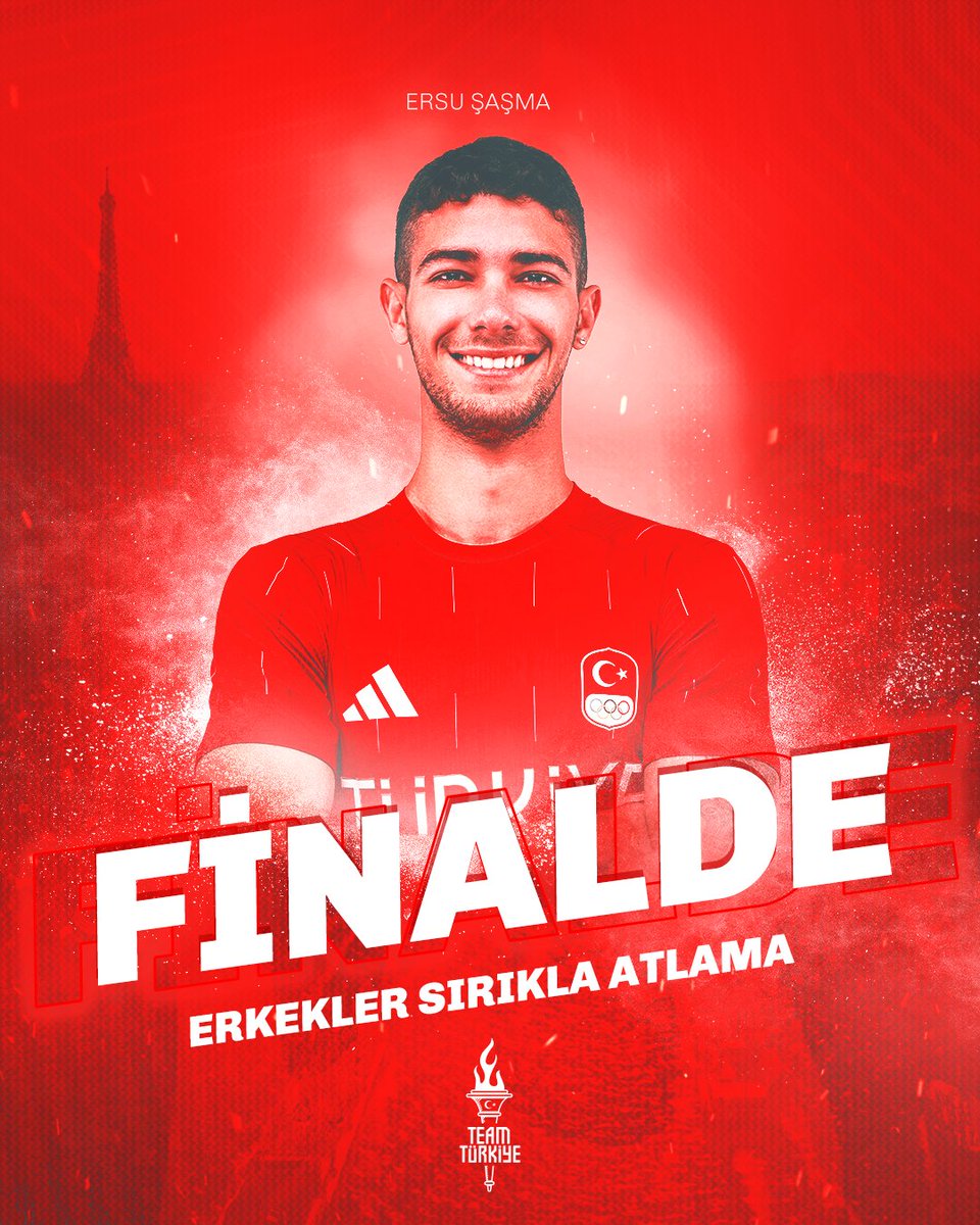 #Paris2024 Olimpiyat Oyunları'nda milli atletimiz Ersu Şaşma, erkekler sırıkla atlama elemelerinde 5.75m'lik atlayışıyla finale yükselmeyi garantiledi.🏃‍♂️

🇹🇷Tokyo 2020'den sonra bir kez daha olimpiyat finaline yükselen sporcumuzun yarışması 5 Ağustos Pazartesi saat 20.00'de