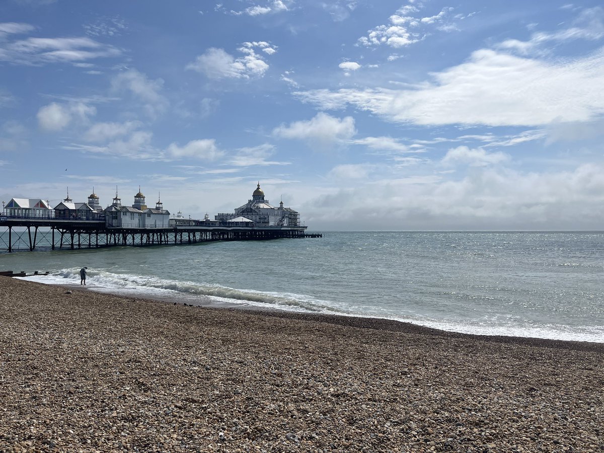 Sunny Saturday filming on the beach in Eastbourne ☀️🎥