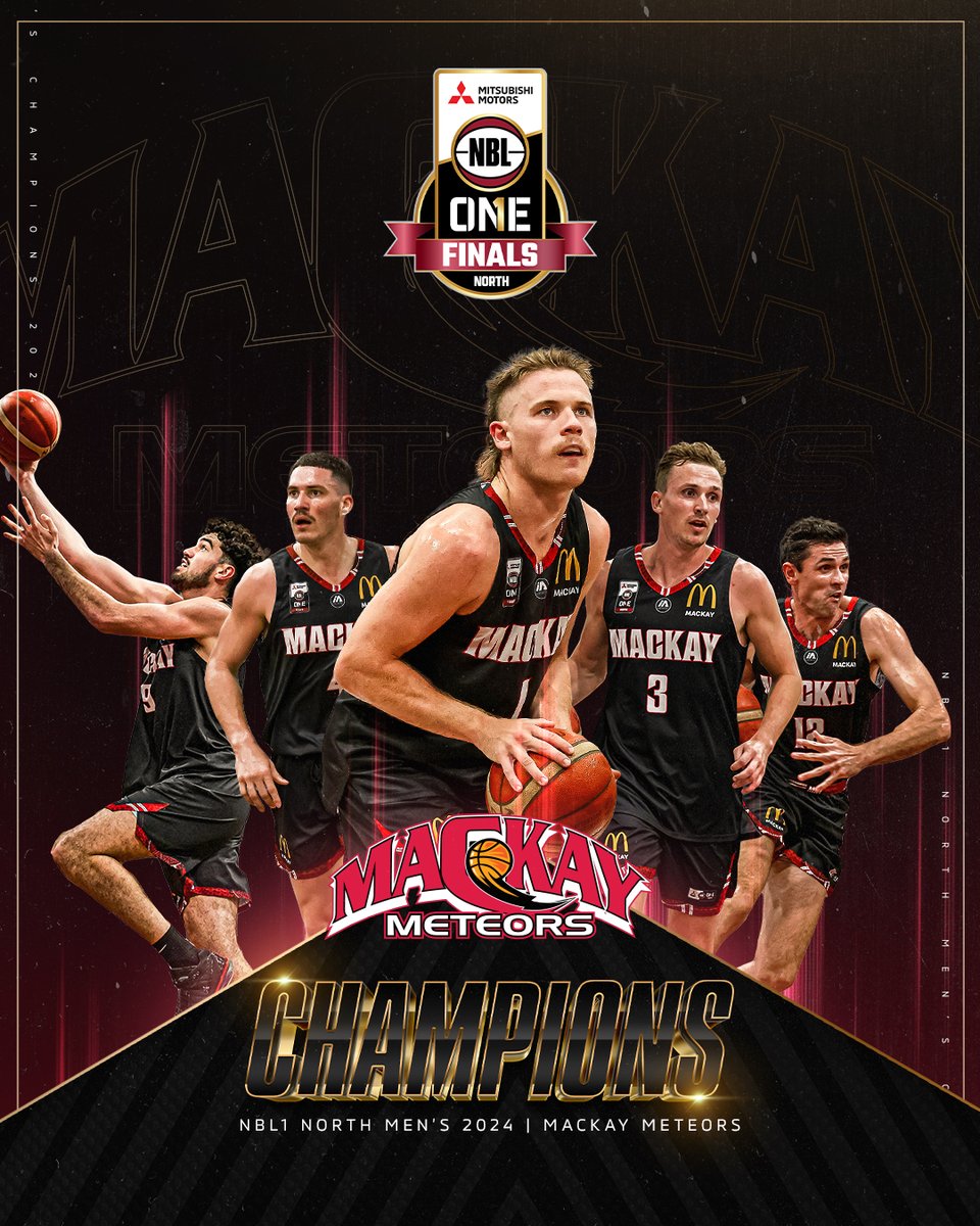 NBL1 (@nbl1) on Twitter photo THE MACKAY METEORS ARE THE MITSUBISHI MOTORS <a href="/NBL1North/">NBL1 North ๐</a> CHAMPIONS ๐
With a final score of 102-80, the Meteors win the series 2-0 over the Brisbane Capitals. THE MACKAY METEORS ARE THE MITSUBISHI MOTORS <a href="/NBL1North/">NBL1 North ๐</a> CHAMPIONS ๐
With a final score of 102-80, the Meteors win the series 2-0 over the Brisbane Capitals.