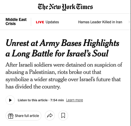 Even when they gang rape Palestinian prisoners, <a href="/nytimes/">The New York Times</a> wants us to feel sorry for them.