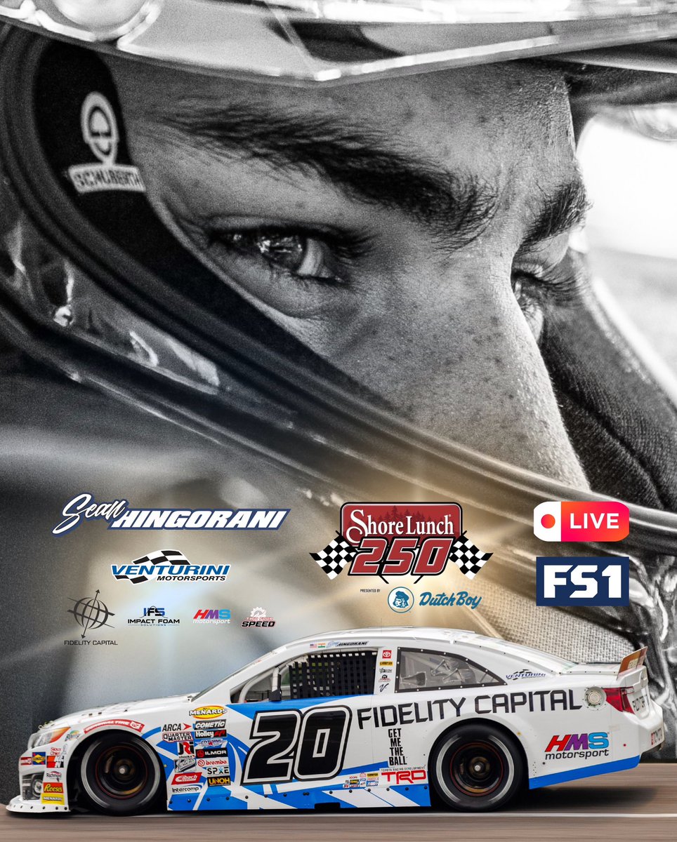 Sean Hingorani (@seanhingorani) on Twitter photo It’s Raceday at Elko Speedway and we’ll be in the Venturini Motorsports #20 Toyota Camry with Crew Chief Kevin Reed Jr. for the ARCA Menards Series Shore Lunch 250, presented by Dutch Boy Paints. We’re ready…#letsgoracing 🏎️💨
<a href="/VenturiniMotor/">VenturiniMotorsports</a> #fidelitycapital It’s Raceday at Elko Speedway and we’ll be in the Venturini Motorsports #20 Toyota Camry with Crew Chief Kevin Reed Jr. for the ARCA Menards Series Shore Lunch 250, presented by Dutch Boy Paints. We’re ready…#letsgoracing 🏎️💨
<a href="/VenturiniMotor/">VenturiniMotorsports</a> #fidelitycapital