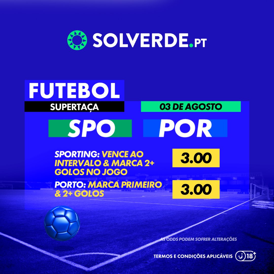 Se algum destes Bet Builders bater, damos 10€ em Free Bets a 10 pessoas que derem RT.

Têm de estar a seguir-nos.

Aproveita as odds em 🌍 sol-ver.de/diXSik9

+18 | Joga por diversão, com moderação.
