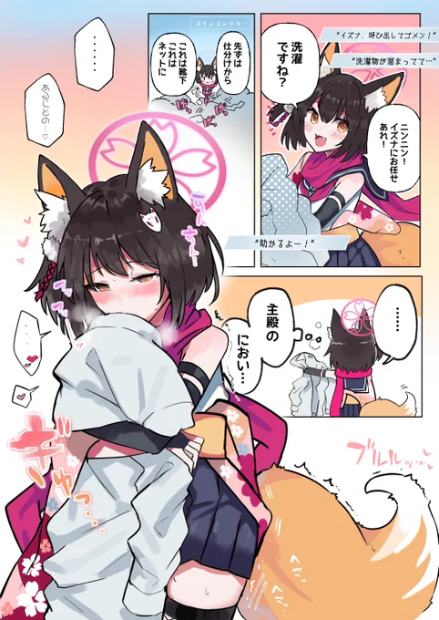 イズナに洗濯をお願いしただけ