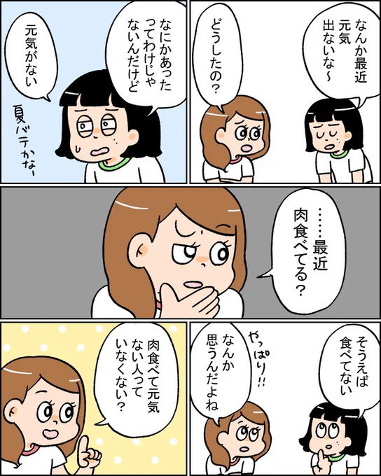 元気が先か、肉が先か。 
