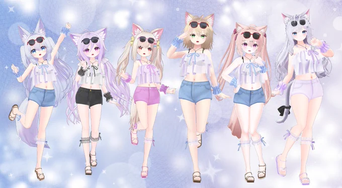 新作プレゼント企画 新作衣装『Summer Girl』が8/5(月)18:00に販売予定です フォロー&リポストしてくださった方から抽選で3名様にフルセット版の販売データをプレゼントします 締め切り:8/5(月)17:00 #VRChat #寺井カントリー