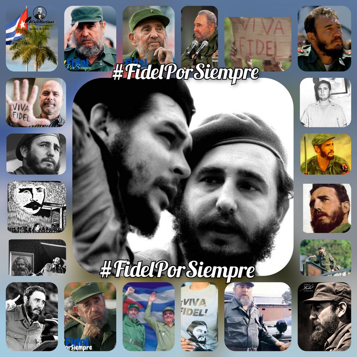 Buenos días 🇨🇺 #CaféMartiano
En homenaje a #FidelPorSiempre 

"Si nosotros estamos hoy aquí y la Revolución Cubana está aquí, es sencillamente porque Fidel entró primero en el Moncada, porque bajó primero del Granma, porque estuvo primero en la Sierra.." Che Guevara 

#Cuba