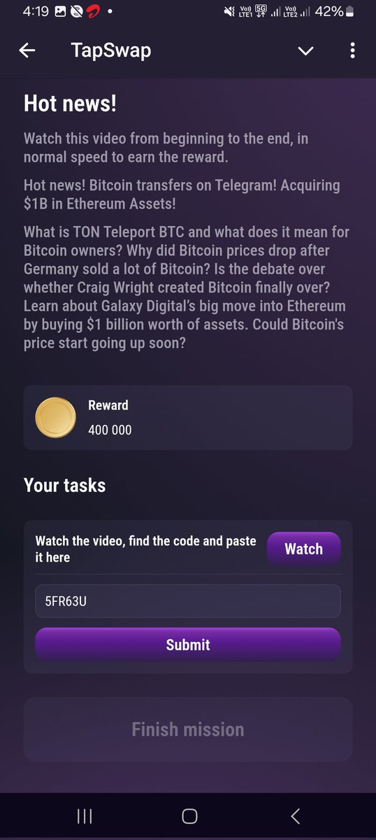 goodideamen's tweet photo. #Tapswap New Code 03 August 2024 Video
๐ท Title: Hot news! Bitcoin transfers
๐ท Title: Make $30 Per Word
Fast Code: 5FR63U
Second code: ledger
daily updates Code ๐
โจ Follow @goodideamen
โค๏ธ Like
โป๏ธ Retweet"
#Tapswapcode #TAPSWAP
#tapswapupdate #TAPSWAPcode https://t.co/TUcny2lIrK