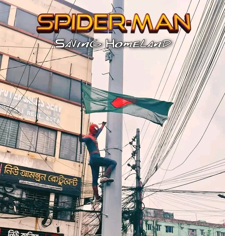 Jinnimyluv's tweet image. Even Spider-man is here🙌

STEP DOWN Fascist HASINA