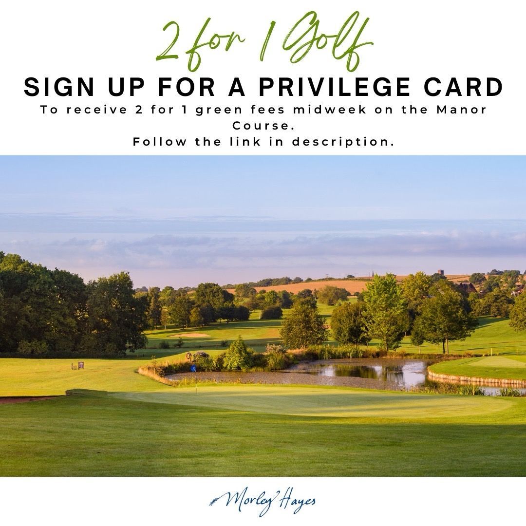 MorleyHayes's tweet image. Sign up to the #MorleyHayes #PrivilegeCard and enjoy #2for1 a#Golf midweek on our #18-hole Championship #Manor #GolfCourse ⛳🏌️‍♀️

Sign up now and learn more about our exclusive #golfoffers at #MorleyHayes: buff.ly/2mmwGoV