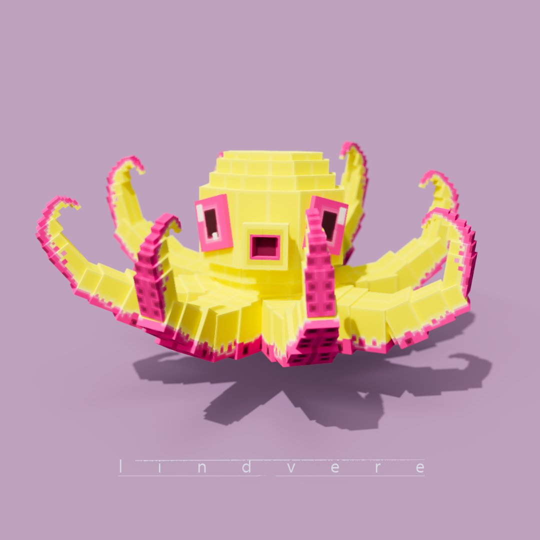 lind_vere's tweet photo. Inflatable Octopus 
Is it just quirky décor or a special surprise on your next pool party? You have the choice!
 '\'\''\'\OoO/'/'/''/'
#voxel #game #octopus #PoolParty @VoxEdit @TheSandboxGame https://t.co/xxLh5ISKfb