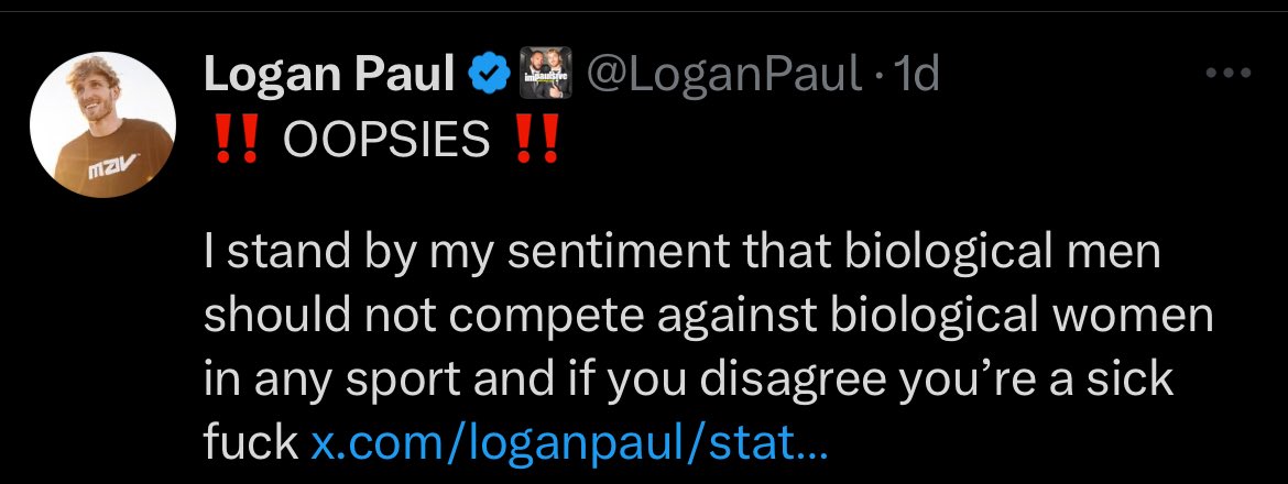 whackypanda's tweet photo. OOPSIES, doesn’t look like @LoganPaul actually “stands by” sh*t 🙃🤡 https://t.co/zOqi2HhO1f