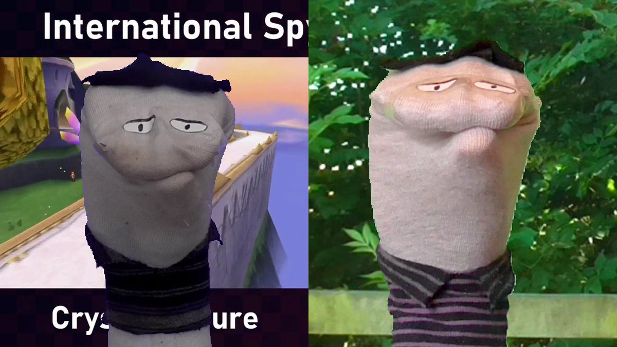 Fun facts about the CrystalFissure sock puppet scene;
- I originally filmed it all on location, but it turned out horrible so I redid it all on a green screen.
- The puppet was completely remade apart from the eyes which I somehow managed to find again. That was some crazy luck.