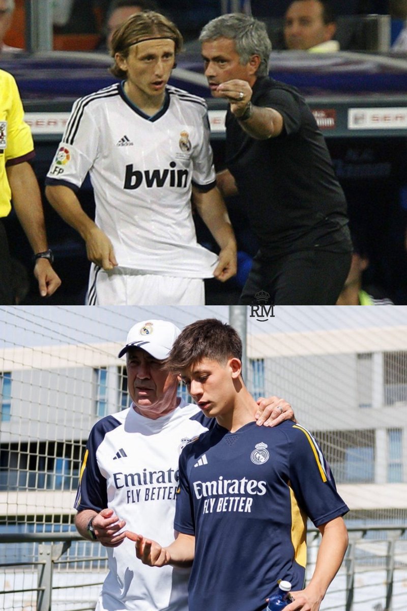AdriRM33's tweet photo. 🗣️ José Mourinho: "La magia de Luka Modric enamorará al Santiago Bernabéu."

🗣️ Carlo Ancelotti: "Arda Güler tiene mucha calidad, los madridistas lo van a disfrutar mucho." https://t.co/z38fB5avLF