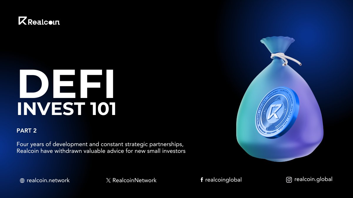 RealcoinNetwork's tweet photo. 𝗗𝗘𝗙𝗜 𝗜𝗡𝗩𝗘𝗦𝗧 𝟭𝟬𝟭 - Part 2
🔹Avoid market hype
🔹Choose reliable platforms.
🔹Adopt a long-term perspective.
🔹Engage with experts to gain insights.
🔹Seek professional advice and consider Realcoin for 🔹real estate tokenization solutions.

#Realcoin101 #RCT #RWP https://t.co/AIwPhs7gFQ