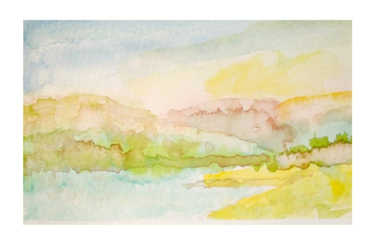 LANDSCAPES &amp; LOCATIONS V

A drenched landscape,
An imaginary dawn
Dreaming in colour

#haiku #watercolour #paintings