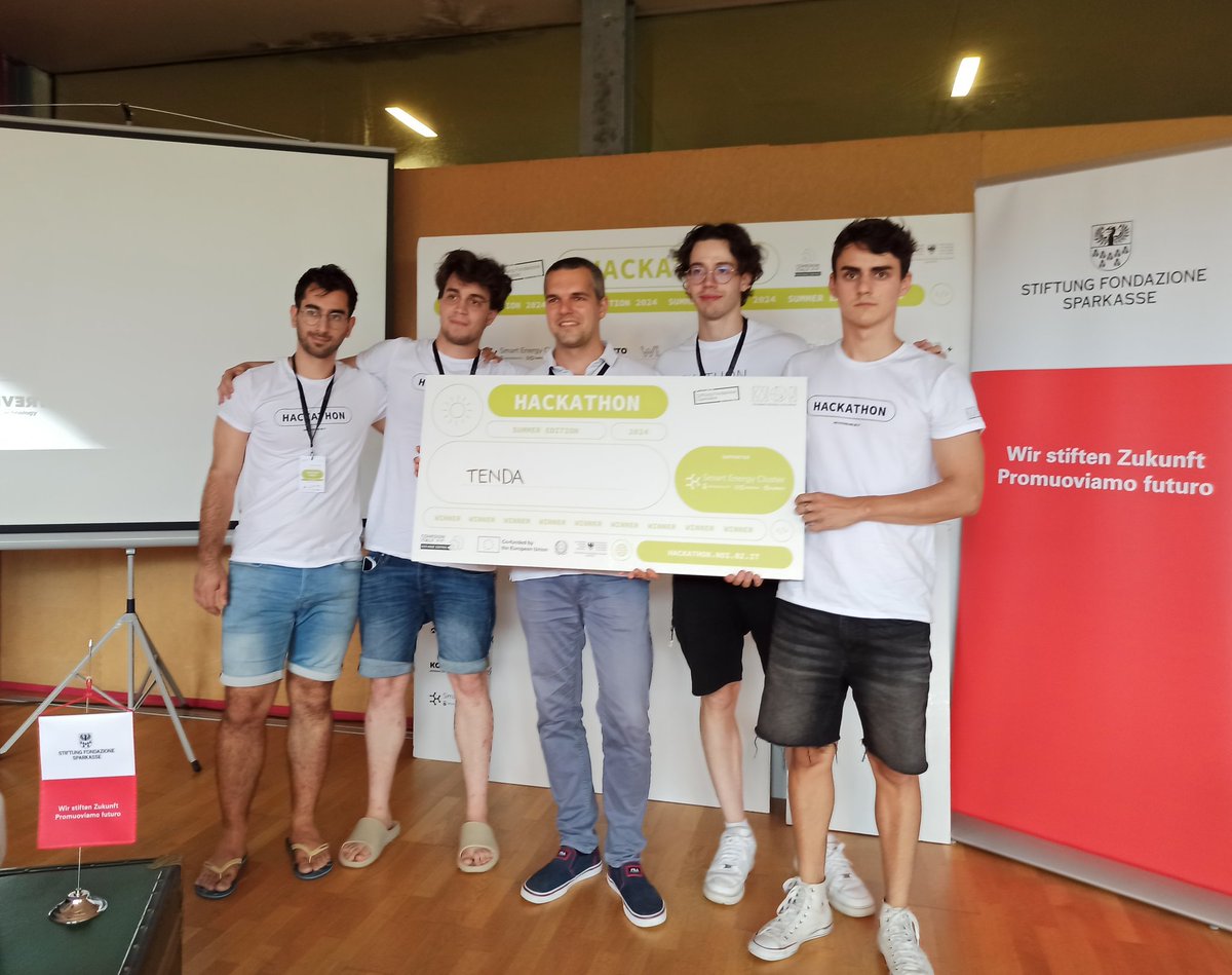 NOIhackathon's tweet image. 🏅And the winner is... Here we are with the 4 winning teams! The first is Tenda, for the #SmartEnergyCluster challenge. They generated a model for synthetic data of internal and external temperature and the power consumption of a building. Good job guys! #NOIhackathon