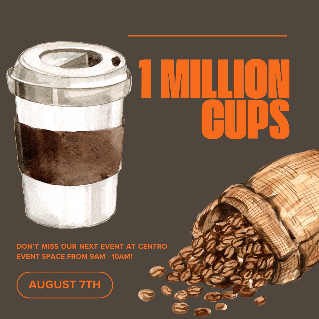 Join us on Wednesday, August 7th at 9am at Centro Event Space for our next 1 Million Cups Round Rock event! Presenters have six minutes to share their startup story, followed by twenty minutes of audience feedback. RSVP for free here: eventbrite.com/e/917338152107…