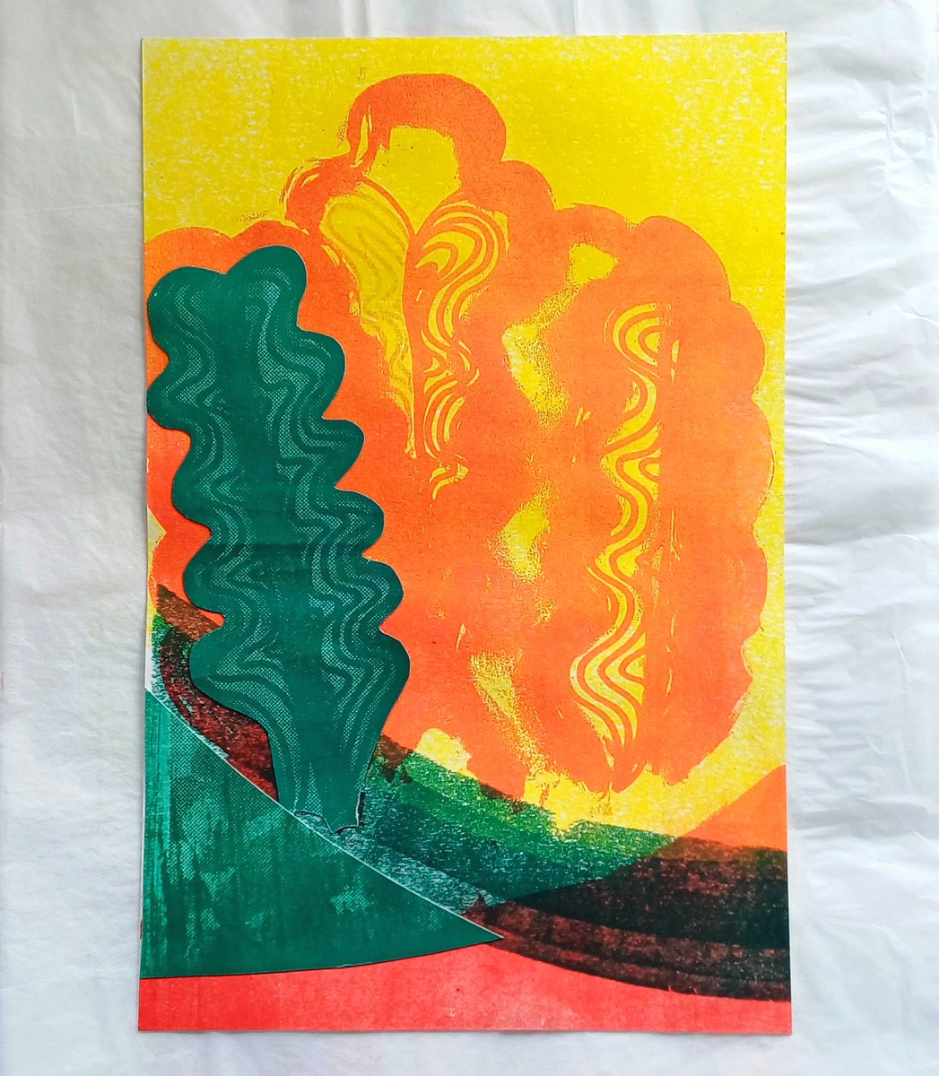CatPigeons's tweet photo. Playing with photo lithography prints, collaging and adding paint, to generate new directions to take the plates.
#collage #photolithography #cactus #stilllife
#wip #print #printmaking #printlove https://t.co/j9ZOnwvKDX