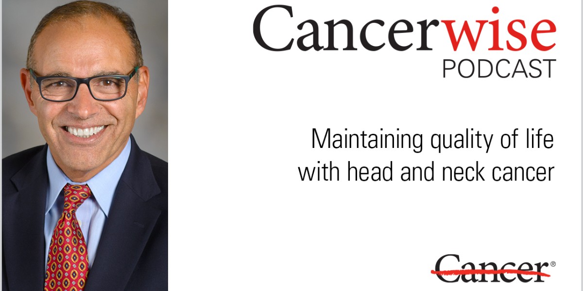 On the latest episode of the Cancerwise podcast, Dr. Ehab Hanna shares advice for how to manage the unique quality-of-life issues that head and neck patients may face before, during and after treatment. 

Listen here: bit.ly/4doEqOR <a href="/EhabHannaMD/">Ehab Y. Hanna, MD</a> #EndCancer