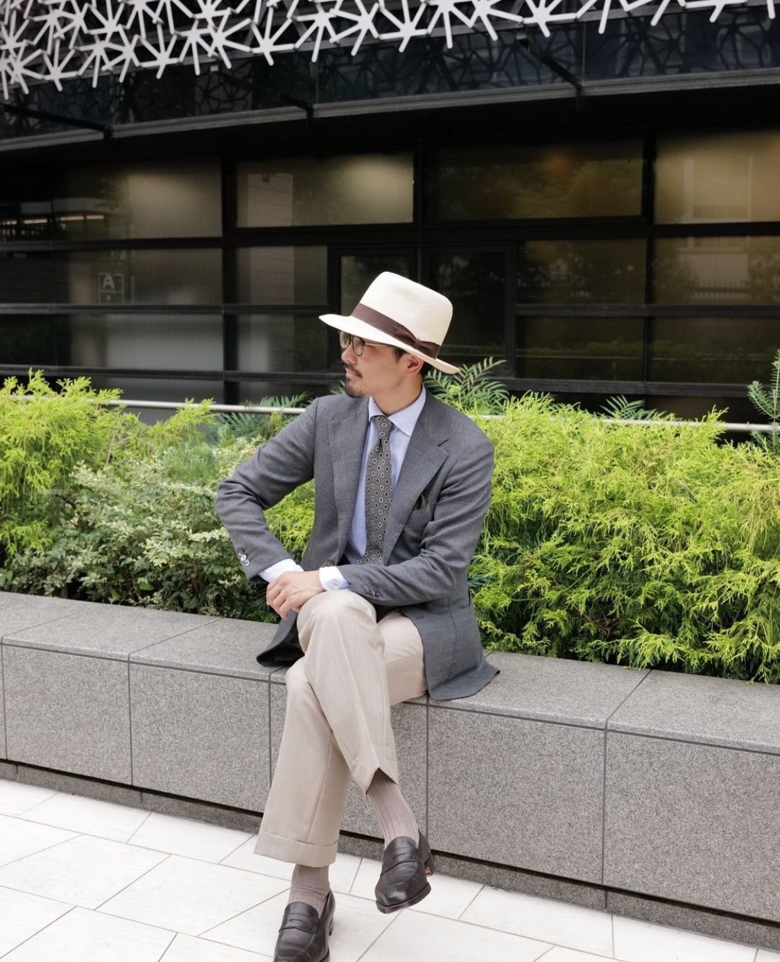 Atelier BERUN グレイッシュブラウン ウールタイ Atelier BERUN グレイッシュブラウン ウールタイ Atelier BERUN