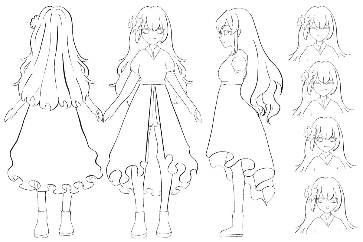 OliviaArt32's tweet image. Hello Guys! Here is the sketch of my new reference sheet I&apos;m still working on it and I&apos;ll do just color on it&apos;s almost finished it when its done I&apos;ll show all of you.🤩❤️
#Commission #CommissionedArt #VTubersheet #Sketch #sketchart #Vtubermodel #Live2d #Live2Dmodel #Characters