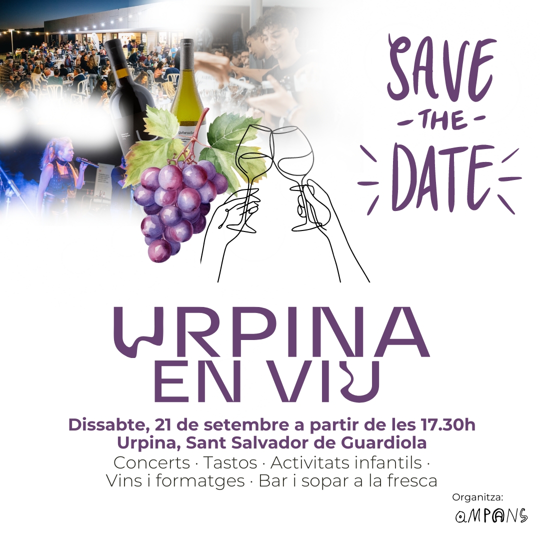 Ampans's tweet image. ✍️ Arriba Urpina en viu!

Vine i gaudeix de tastos, concerts, activitats per a grans i petits, vins, formatges i molt més. #SaveTheDate i prepara’t per una festa amb molt sabor i bones vistes.

T'hi esperem! 🍷🎶👨‍👩‍👧‍👦

#FestaUrpina2024 #Urpina #UrpinaEnViu #FestaDeLaVerema