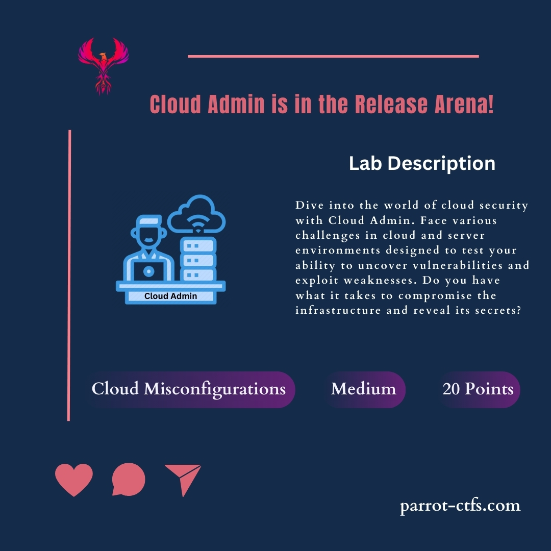 parrot_ctfs's tweet image. Ready to dive into this cloud focused lab machine? ☁️💻
.
.
#hacking #cloudhacking #capturetheflag #parrotctfs #redteamlabs #bugbounty