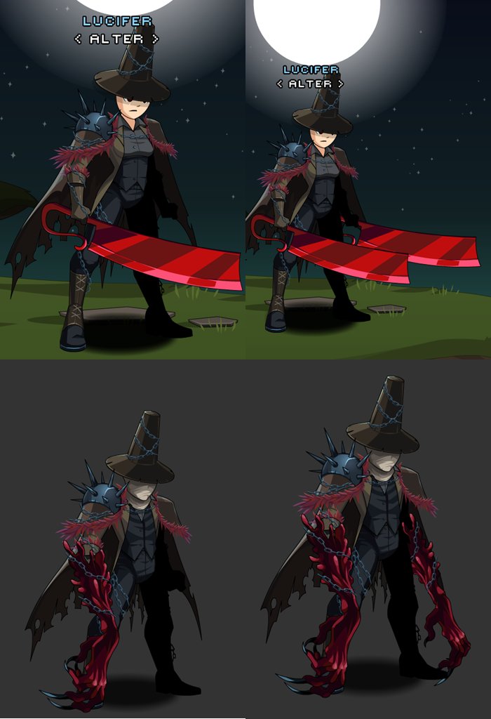 Datenshi6699's tweet photo. 😈 Shadowslayer Summoning Ritual II 😈

/join badmoon &amp; finish Yume's questline there to unlock the merge shop &amp; farming quest from Shadowslayer K.

1. Twisted Hunter SET

* It's AC TAGGED AWESOME RARITY
* Need Lunate Sigil x12 to get everything.
* Quest guide in the picture https://t.co/7VpNnpdtLJ