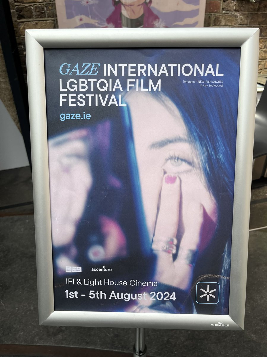 BerwynR's tweet photo. Delighted to be back @GAZEfilmfest to introduce the @irisprize Loves collection of shorts on Sunday. Great branding for festival @IFI_Dub #iris24 #gazefilmfest https://t.co/lDPBpNNj0L