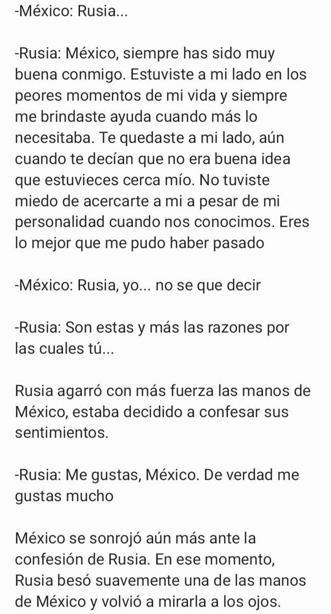 nadina0041's tweet photo. Y aquí está el día 3 de este @week_country. Esta historia ocurre después del día 2. Disfruten de esta historia
RusMex Week 2024
Día 3: Inicio de relación
#rusmexweek #rusmexweek2024 #saverusmex https://t.co/ch6VppToLS