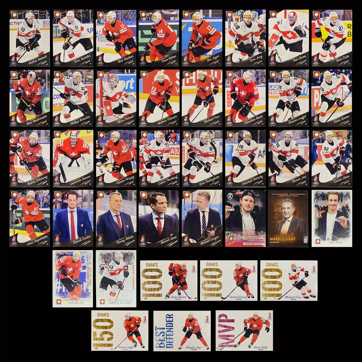 ampir_cards's tweet photo. 2024 AMPIR IIHF World Championship Team SWITZERLAND (40 cards) - https://t.co/xOWEYt0YMk #ampirtradingcards #sportscards #hockeycards #teamswitzerland #switzerland #iihfworldchampionship #set https://t.co/I4WuL8hryP