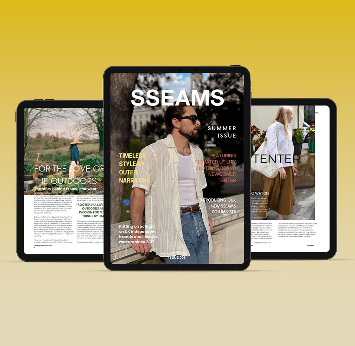 SSEAMS_Magazine's tweet photo. There is something in this issue for the fashion student to the style aficionado (we’d love to be) who has an eye on independent brands &amp; makers helping us create our desired lifestyle. Free or pay, up to you! Copy code SSEAMSFRIENDS

Issue shop; https://t.co/OWfRpynvE0 https://t.co/q9CwiJCdVf