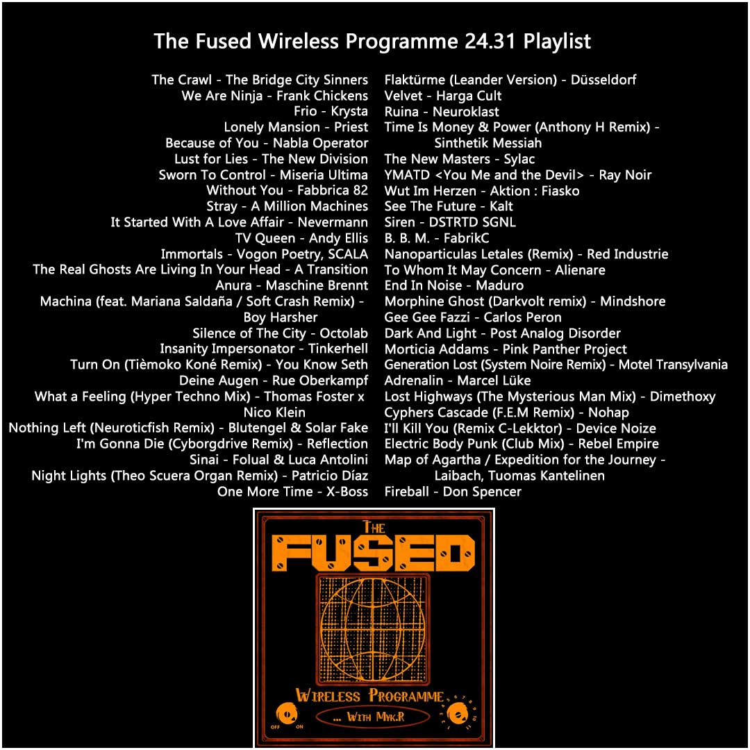 FusedWireless's tweet photo. ICYMI
You can now hear The Fused Wireless Programme 24.31 via https://t.co/wo8uXghzlL

@kswv_radio @LDRwaves @wcblackpool #EBM #Industrial #Electropop #electronicmusic #synthpop #independentartists  #onlineradio #mykr #submissions #newmusic #allaboutthemusic #mixlettes #mixcloud https://t.co/tXLXiyXr12