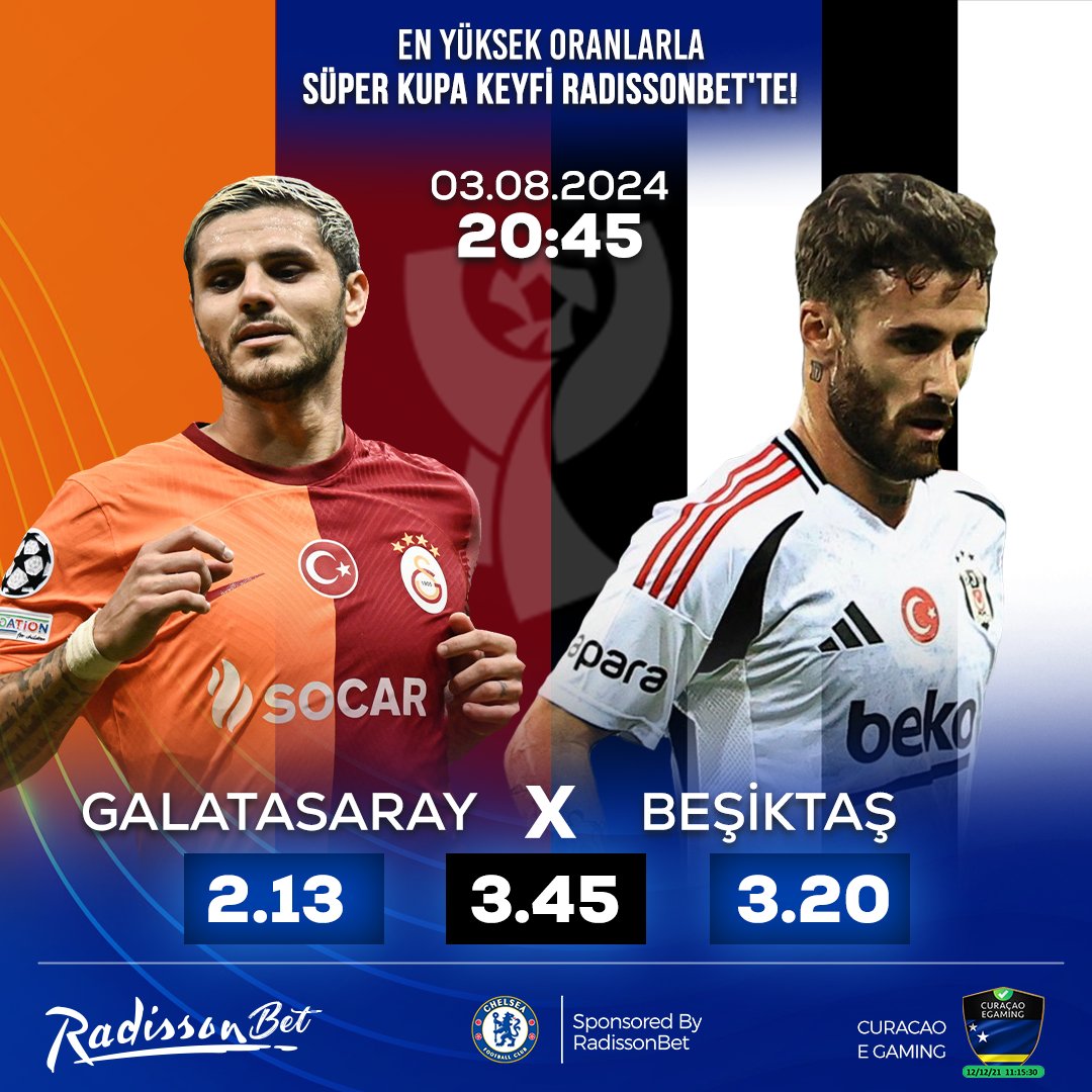 Radissonbet'te Büyük Tahmin Etkinliği başladı! 🎉⚽️

Galatasaray - Beşiktaş 
tahminlerinizi bekliyoruz!

🔥 3 Doğru Tahmin = 100₺ Nakit Ödül!
🚀 4 Doğru Tahmin = 250₺ Nakit Ödül!
💎 5 Doğru Tahmin = 1.000₺ Nakit Ödül!

forms.gle/ocd37ZaFMMHBw7…