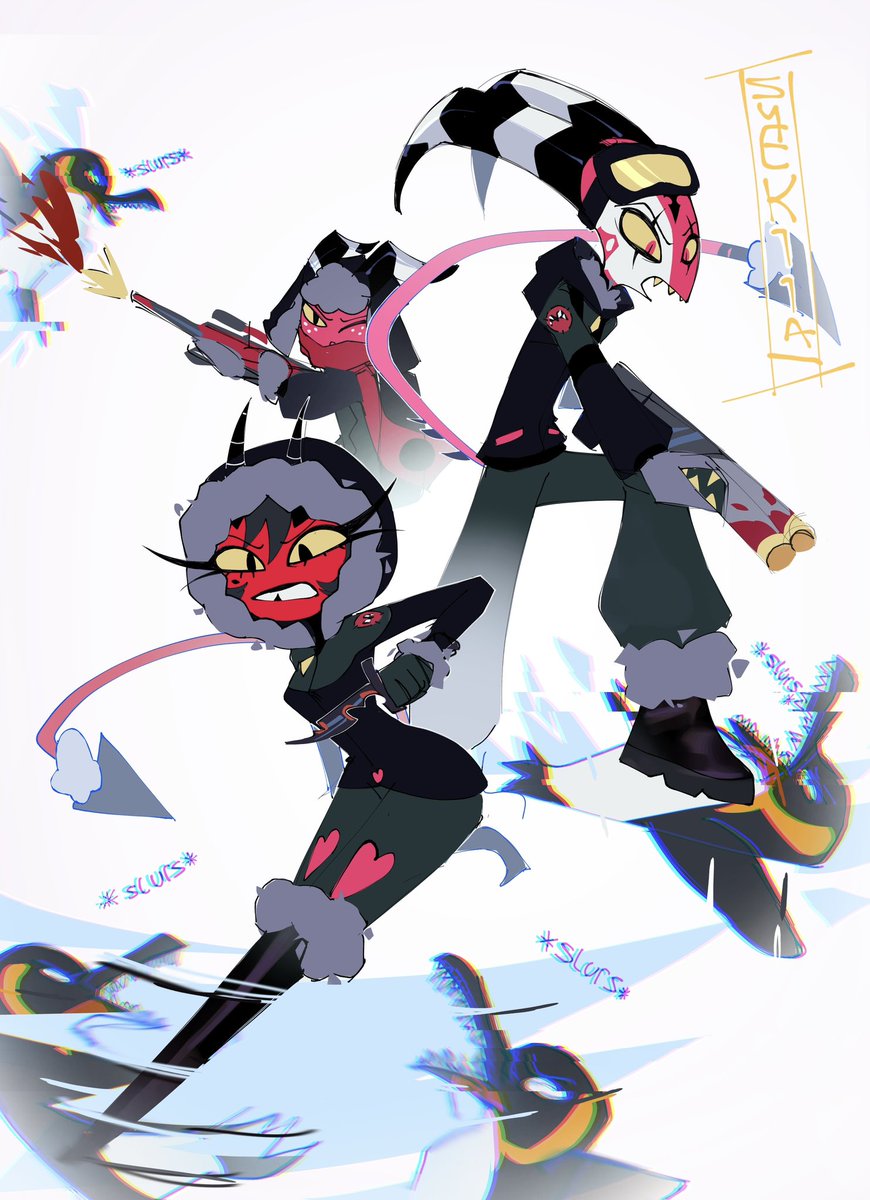 syekiia_'s tweet photo. MISSION: ANTARCTICA 🐧
•Helluvaboss

(It is WAYYY harder than I thought to draw 3 characters in the same frame 😵‍💫) 

#HelluvaBossFanart #IMP #HelluvaBossShort #digitalart #アート https://t.co/baQdqiCrN3