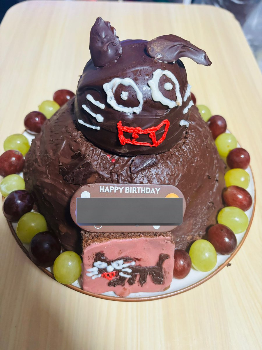 0120Doa's tweet photo. 妻の誕生日にキヨ猫ケーキつくってみた！！！

ちょっとチョコペンの扱い苦手やねんけど
かなり可愛くできた

#キヨ
#東キヨドーム https://t.co/AQq2O02p3U
