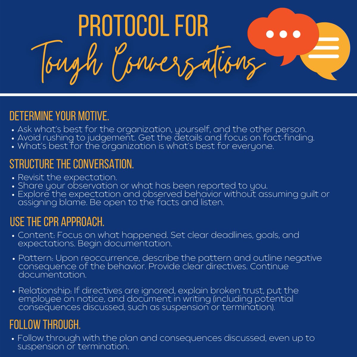 Leaders, explore a protocol for tackling tough conversations to boost accountability and foster a positive workplace culture. 🚀💬

sbee.link/4rat8p6eqh
#satchat #cpchat #suptchat #edleaders