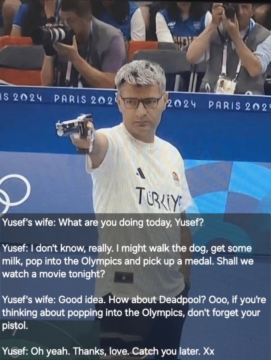 davesmivers's tweet photo. A day in the life of #yusefdikec...

#Paris2024 #Olympics #yusef https://t.co/UcCwzjmijj