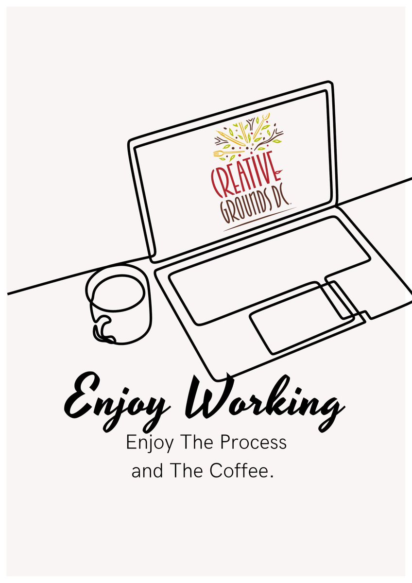 💻 Working from Creative Grounds DC? Get on that (coffee) grind and make your workspace a little cozier with a cup of our rich and bold dark roast. #workfromhere #coffeebreak