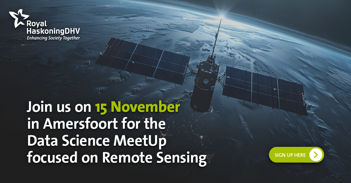 Curious about the future of #RemoteSensing &amp; its impact on our world? 

Join us 📅 on Friday 15 November 2024 for the 16th edition of the #DataScienceMeetup 📍 in Amersfoort 🕒 1:00 - 5:00 PM. We look forward to seeing you there!

ow.ly/gjfJ50SQpJq

#DataSatelliteMonitoring