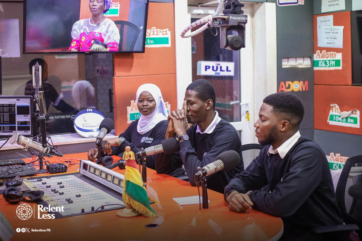 relentless_pr1's tweet photo. As part of our Media Tour, we visited the studios of Multimedia to Promote the Winneba Masquerade festival 2025🥳. https://t.co/cJYtEBZVfb