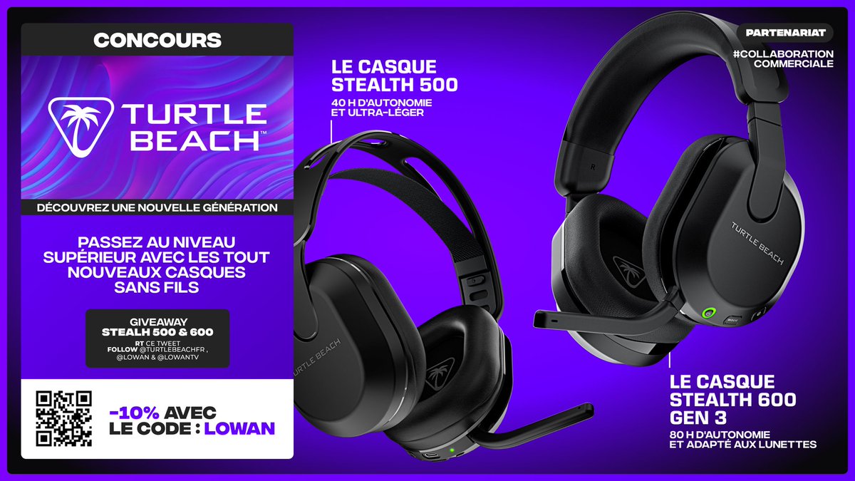 LowAn's tweet photo. Vous voulez tenter de remporter les produits que je présente au début de cette vidéo ? 👀

Pour participer : 
- RT ce tweet 
- Follow @LowAnTV @LowAn &amp; @TurtleBeachFR 

Dites moi si vous préférez remporter le STEALTH 500 ou le STEALTH 600 GEN 3

👉🏻 https://t.co/MHgAVBnCTJ https://t.co/09FfDeUMqI