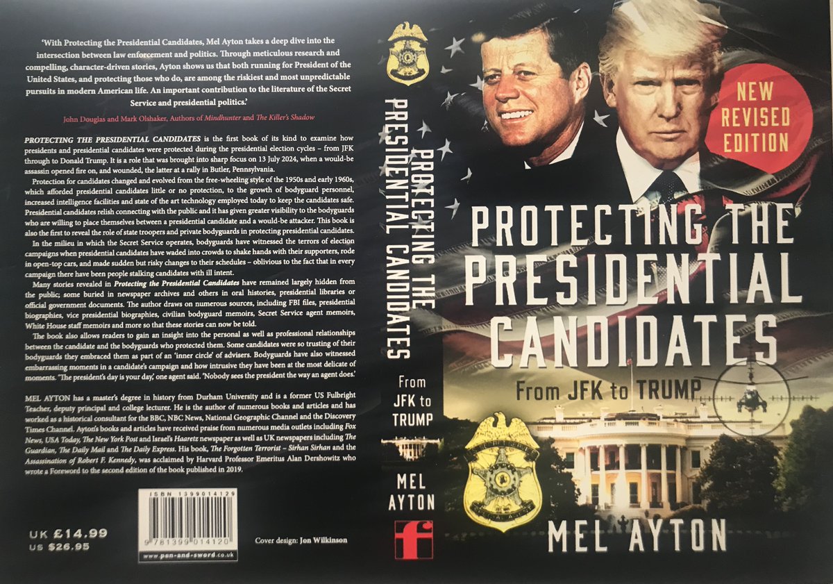 melayton123's tweet photo. New paperback edition of Protecting The Presidential Candidates - includes a new chapter on the Trump shooting. https://t.co/5MUezZqr92