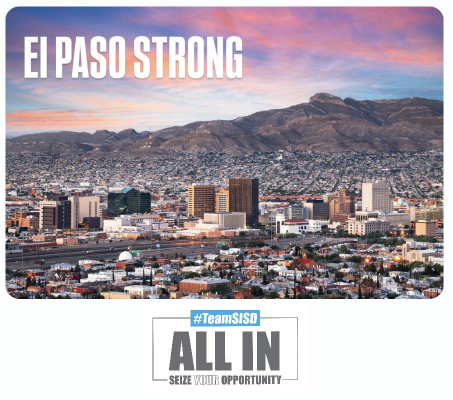 In remembrance of the innocent lives lost on August 3, 2019, #TeamSISD stands united in solidarity and compassion. May their memories continue to inspire a commitment to create a safer and more compassionate world. #ElPasoStrong!