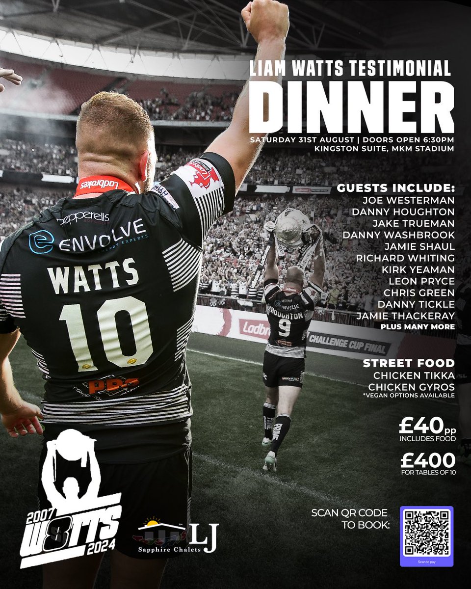 4 Weeks until my opening dinner over in Hull in the Kingston Suite. 

Doors open at 6.30pm after the Hull and Cas game. 

Some of my old and current team mates are in attendance for a fun filled night. 

Will be some interesting stories to say the least. Hosted by <a href="/Waggataurus/">Wayne Godwin</a>