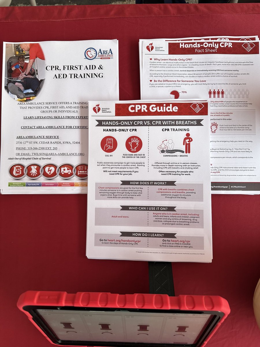 Spending the day with CRFD providing hands only CPR training at the CR farmers market. Come see us!