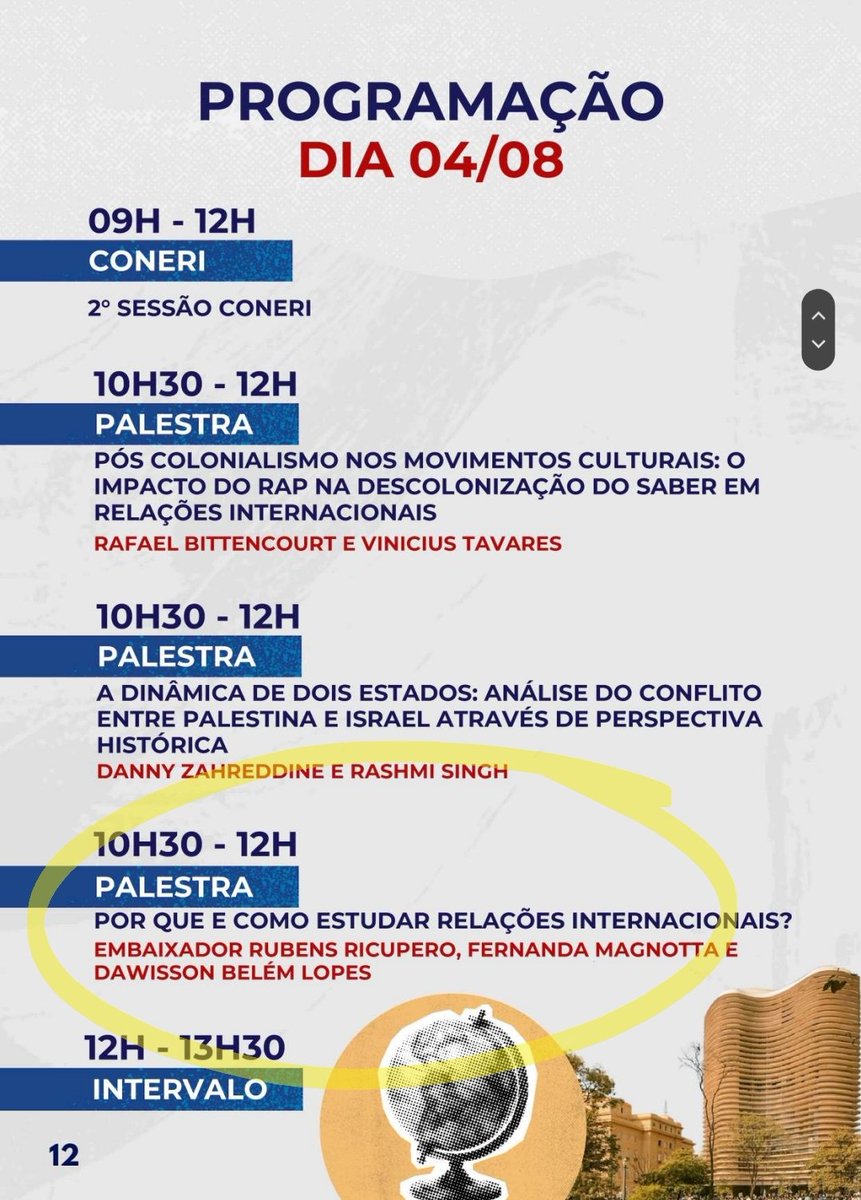 dbelemlopes's tweet photo. Fim de semana e nóis tá como? Nas mesas do 28o Encontro Nacional de Estudantes de Relações Internacionais. 😉 Feliz por rever amigos e pessoas que admiro. #eneri https://t.co/mozg4uZJoN