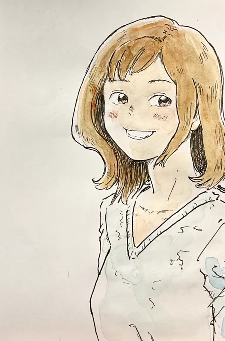 毎日暑いですね。 気晴らしにアナログイラスト描きました。