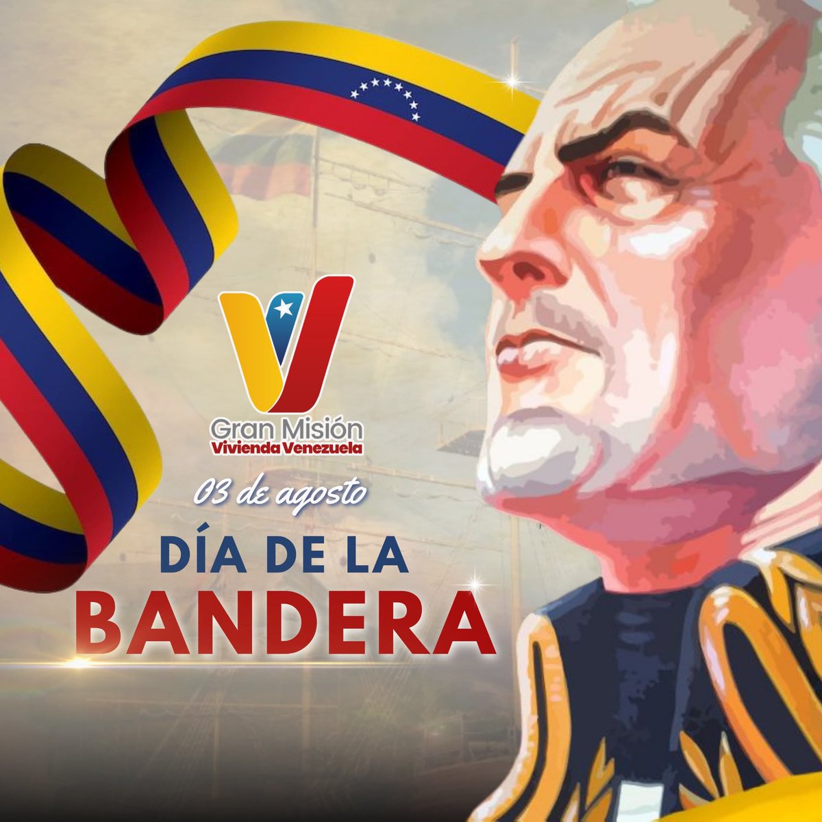 #Efeméride || El #03Ago de 1806 Francisco de Miranda iza por primera vez el tricolor nacional en La Vela de Coro

Nuestra #bandera representa las victorias de la #Patria, nos une y enaltece los valores que hacen de la nación una tierra de valientes.

#TricolorBolivariano